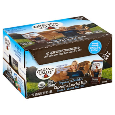Organic Valley 1% Aseptic Chocolate Milk - 6.75 FZ - Image 1