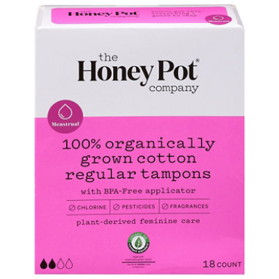 Honey Pot Tampons Regular Organic Bio Pl - 18 CT - Image 3