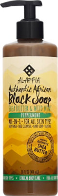 Alaffia Peppermint Black Soap - 16 FZ - Image 2