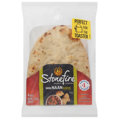 Stonefire Garlic Mini Naan 4 Count - 7.05 OZ - Image 3