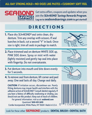Seabond Upper Denture Adhesive - 15 Count - Image 4