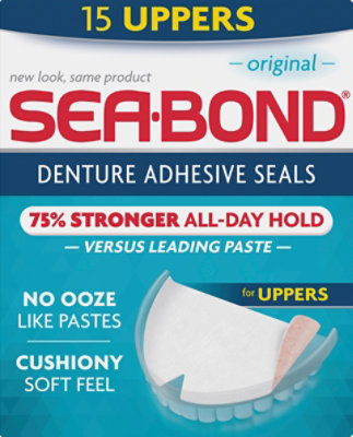 Seabond Upper Denture Adhesive - 15 Count - Image 2