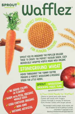 Sprout Organic Wafflez Apple Carrot Cinnamon - 5-.63OZ - Image 6