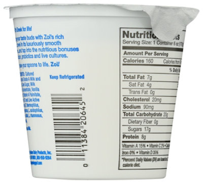 Zoi Vanilla Yogurt - 6 OZ - Image 2