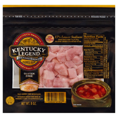 Kentucky Legend Cubed Ham 8oz Package - .5 LB