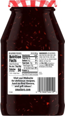 Smuckers Red Raspberry Preserves - 32 OZ - Image 5