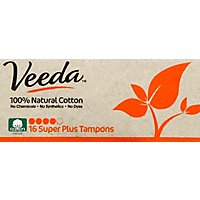 Veeda Super Plus Cotton Tampons - 16 CT - Image 2