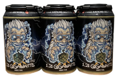 3 Nations Brewing 1.21 Gigawatts Hazy IPA - 6-12 Fl. Oz. - Image 1