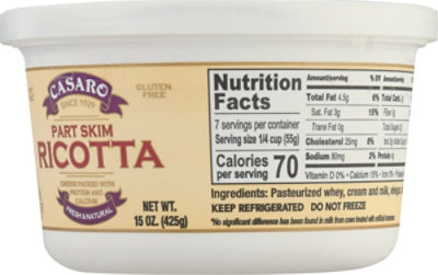 Casaro Part Skim Ricotta - 15 OZ - Image 6