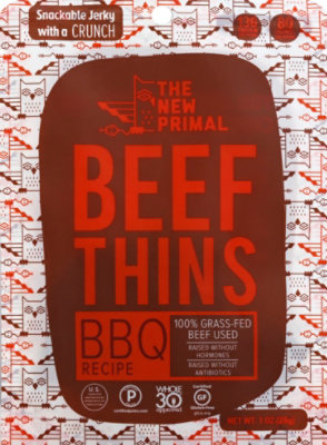 New Prmal Barbeque Beef Thins - 1 OZ - Image 2