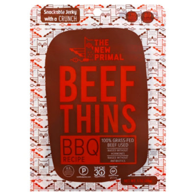 New Prmal Barbeque Beef Thins - 1 OZ - Image 1