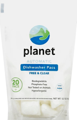 Planet Automatic Dishwasher Pacs Free & Clear - 20 CT - Image 2