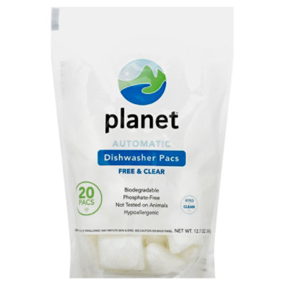 Planet Automatic Dishwasher Pacs Free & Clear - 20 CT - Image 1