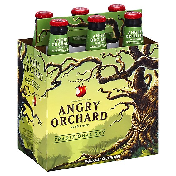 Angry Orchard Hard Cider Traditional Dry Pack In Bottles - 6-12 Fl. Oz.