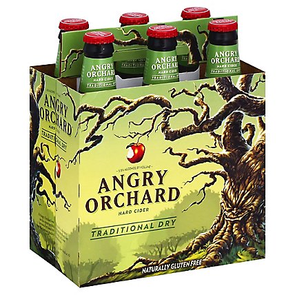 Angry Orchard Hard Cider Traditional Dry Pack In Bottles - 6-12 Fl. Oz. - Image 1