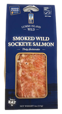 Lummi Island Wild Smoked Sockeye Salmon - 4 oz. - Image 1