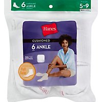 Hanes No Nonsense Womens Ankle Cushion - 6 Count - Image 2