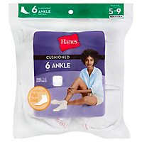 Hanes No Nonsense Womens Ankle Cushion - 6 Count - Image 1