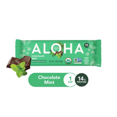 ALOHA Plant Based Chocolate Mint Protein Bar - 1.89 Oz - Image 2