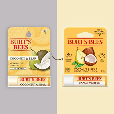 Burts Bees Lip Balm Moisturizing Coconut & Pear - Each - Image 4