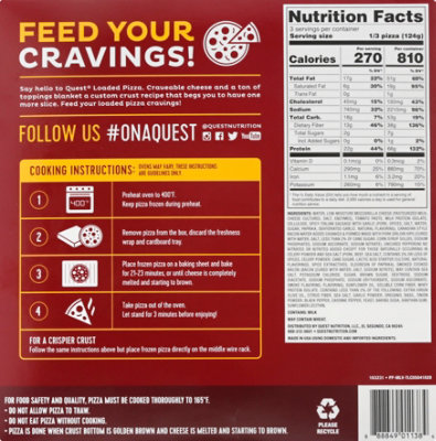 Quest Frozen Meat Lover's Loaded Pizza - 13.2 Oz - Image 6