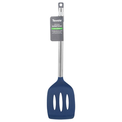 Tovolo Silicone Slotted Turner Dark Blue - EA - Image 3