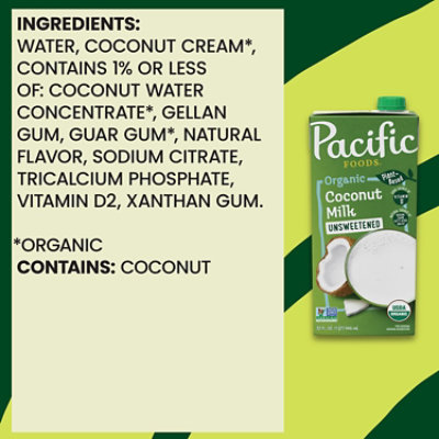 Pacific Foods Organic Unsweetened Coconut Milk - 32 Fl. Oz. - Image 5
