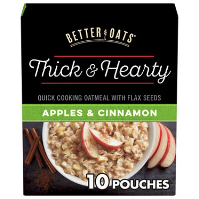 Better Oats Thick & Hearty Apples and Cinnamon Instant Oatmeal - 12.3 OZ - Image 1