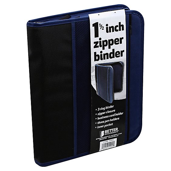 Better Office Zipper Binder - EA