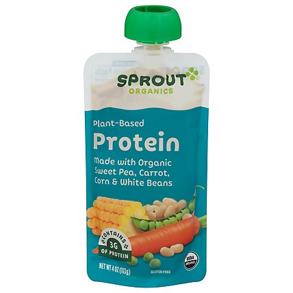 Sprout S3 Sweet Pea Carrot Corn White Bean Pouch - 4 OZ - Image 3