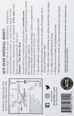 ACE HIGH Imperial Berry Cider Cans – 6-12 FZ - Image 4