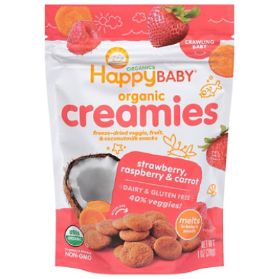 Happy Baby Creamies Baby Food Strawberry Raspberry & Carrot Ready To Use - 1 OZ - Image 3