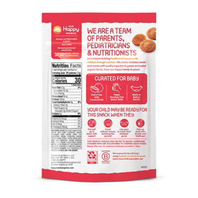 Happy Baby Organics Creamies Baby Food Strawberry Raspberry & Carrot Ready To Use - 1 Oz - Image 2