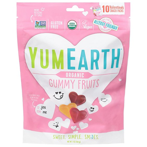 Yumearth Gummy Fruit Valentine - 7 OZ