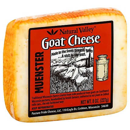 Natural Valley Muenster Goat Cheese - 8 Oz - Image 1