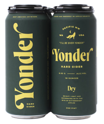 Yonder Dry Cider In Cans - 4-16 FZ - Image 1