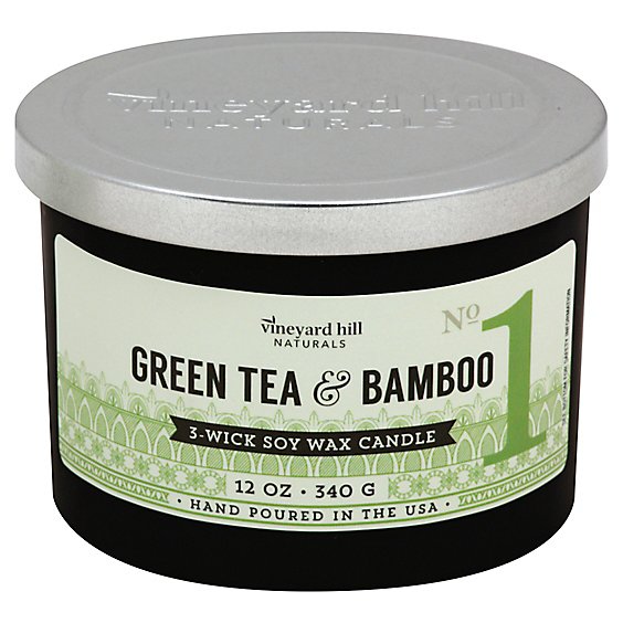 Vineyard Green Tea Bamboo Candle - 12 OZ