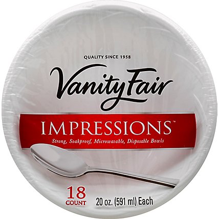 Vanity Fair 20oz Bowls - 18 CT - Image 2