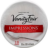Vanity Fair 20oz Bowls - 18 CT - Image 2