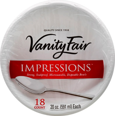 Vanity Fair 20oz Bowls - 18 CT - Image 2