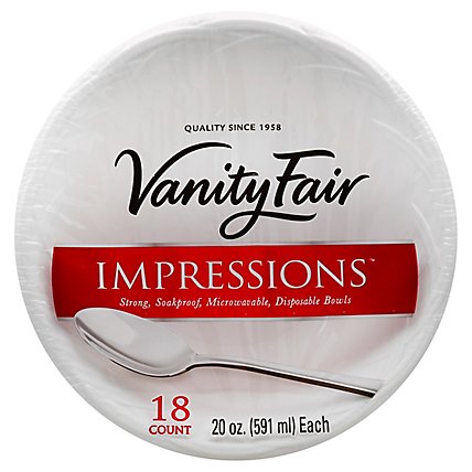 Vanity Fair 20oz Bowls - 18 CT - Image 1