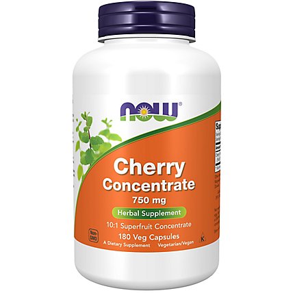 Now Foods Herbal Supplements Cherry Concentrate 750mg - 180 Count - Image 1