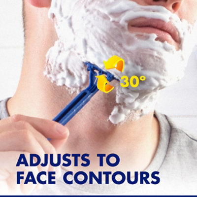 Gillette Sensor2 Plus Mens Razor Disposable Ultra Grip Lubrastrip Pivot - 5 Count - Image 4