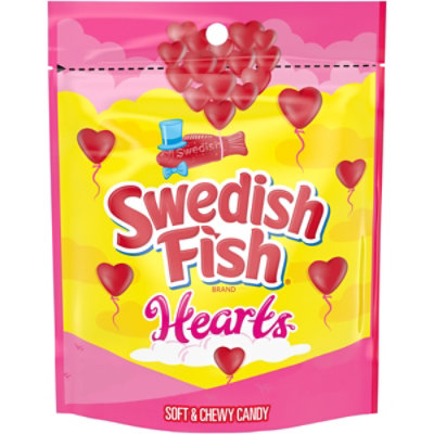 SWEDISH FISH Soft & Chewy Valentines Day Candy Hearts Bag - 10 Oz