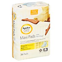 Signature Regular Maxi Pads With Wings - 36 CT - Image 1