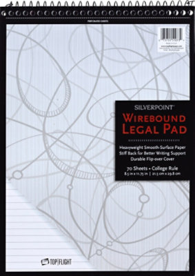 Topflight Top Wire Legal Pad - 70 CT - Image 2