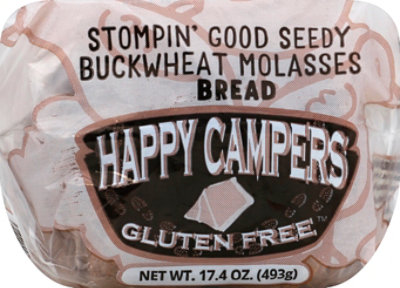 Happy Campers Gluten Free Bread Stumptown Good Seedy Buckwheat Molasses - 17.4 OZ - Image 2