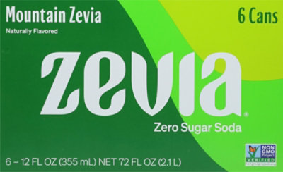 Zevia Mountain Zevia Zero Sugar Soda Cans - 6-12 Fl. Oz. - Image 5