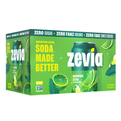 Zevia Mountain Zevia Zero Sugar Soda Cans - 6-12 Fl. Oz. - Image 1