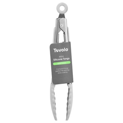 Tovolo Mini Silicone Tongs Light Grey - EA - Image 3